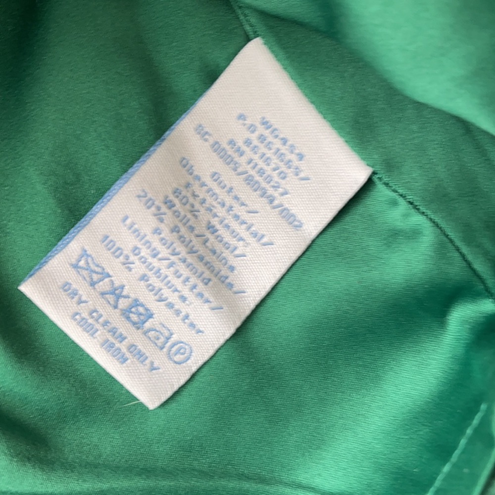 SOLD Boden Green Wool Blend Boucle Pencil Skirt Zipper - Picture 9 of 10